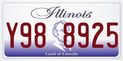 IL license plate Y988925