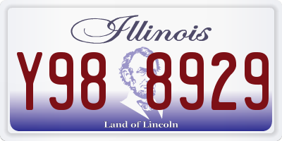 IL license plate Y988929