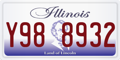 IL license plate Y988932