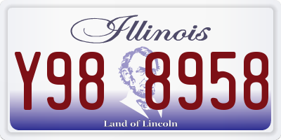 IL license plate Y988958