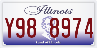 IL license plate Y988974
