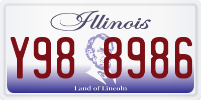 IL license plate Y988986