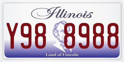 IL license plate Y988988