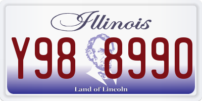 IL license plate Y988990