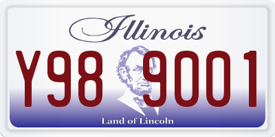 IL license plate Y989001