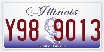 IL license plate Y989013