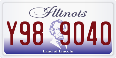 IL license plate Y989040