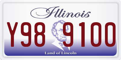 IL license plate Y989100