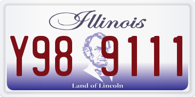 IL license plate Y989111