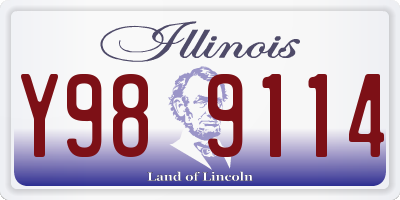 IL license plate Y989114