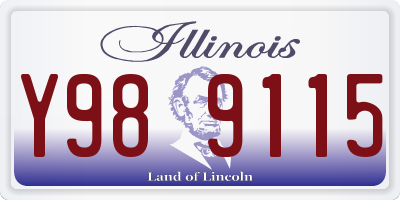 IL license plate Y989115
