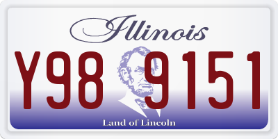 IL license plate Y989151