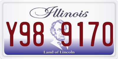 IL license plate Y989170