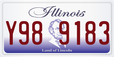 IL license plate Y989183
