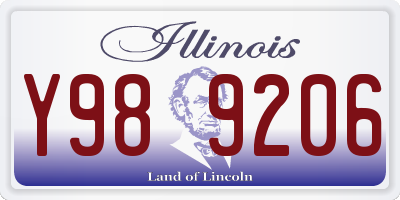 IL license plate Y989206
