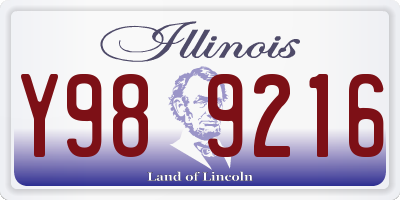 IL license plate Y989216