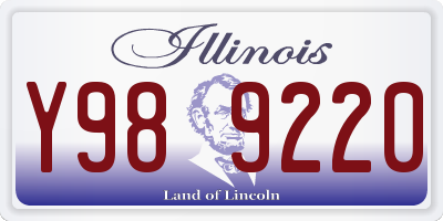 IL license plate Y989220