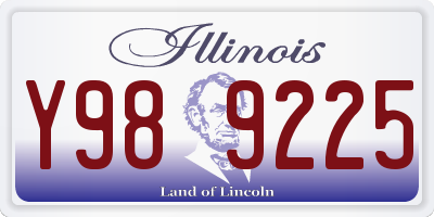 IL license plate Y989225