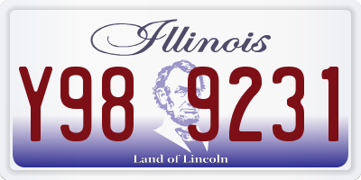 IL license plate Y989231