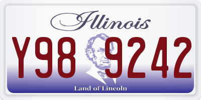 IL license plate Y989242