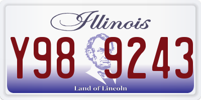 IL license plate Y989243