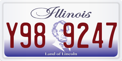 IL license plate Y989247