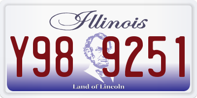 IL license plate Y989251