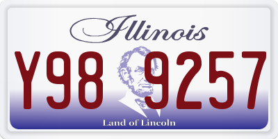 IL license plate Y989257