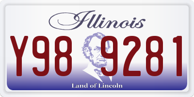 IL license plate Y989281
