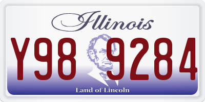 IL license plate Y989284