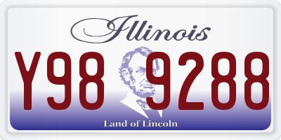 IL license plate Y989288