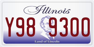 IL license plate Y989300