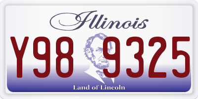 IL license plate Y989325