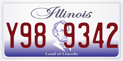 IL license plate Y989342