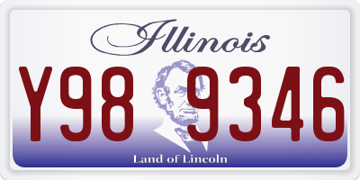IL license plate Y989346