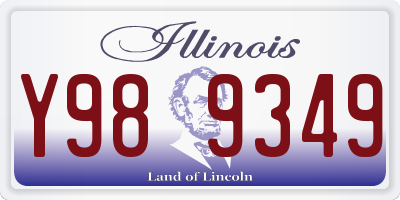 IL license plate Y989349