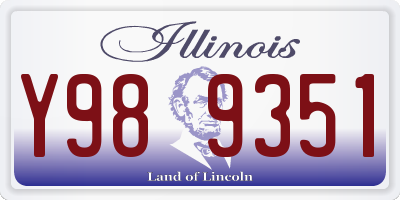 IL license plate Y989351