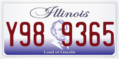 IL license plate Y989365