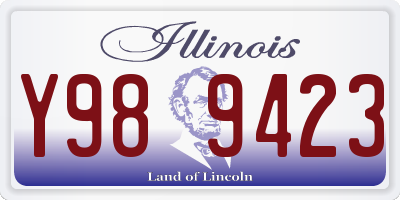 IL license plate Y989423