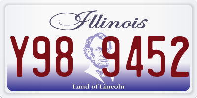IL license plate Y989452
