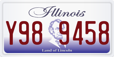 IL license plate Y989458