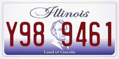 IL license plate Y989461