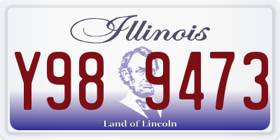 IL license plate Y989473