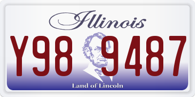 IL license plate Y989487