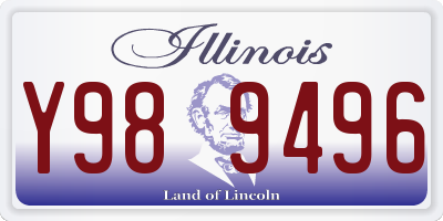 IL license plate Y989496