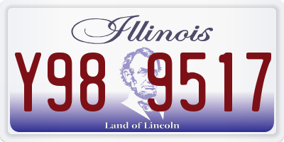 IL license plate Y989517