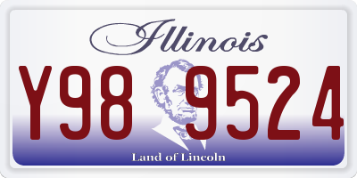 IL license plate Y989524