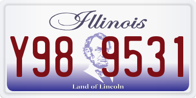IL license plate Y989531