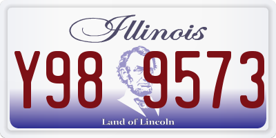 IL license plate Y989573