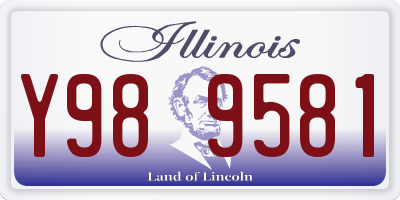 IL license plate Y989581